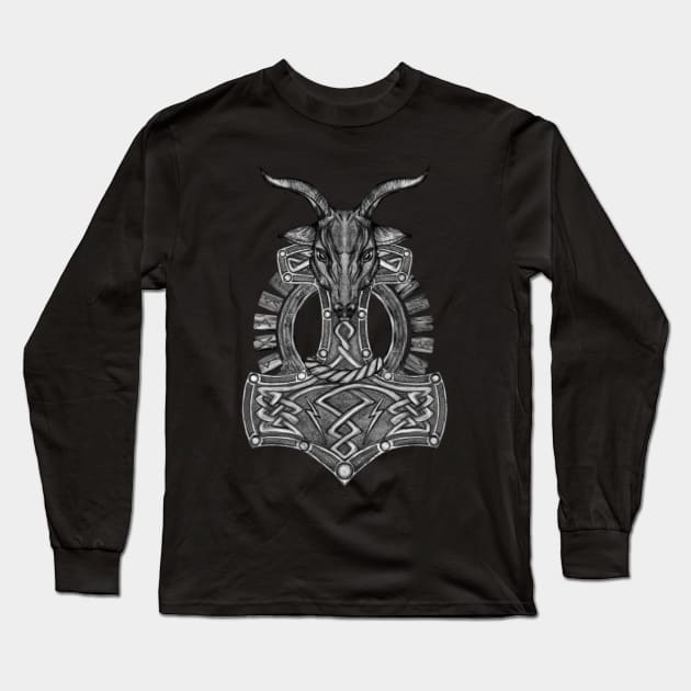 Mjolnir - The hammer of Thor Long Sleeve T-Shirt by Nartissima